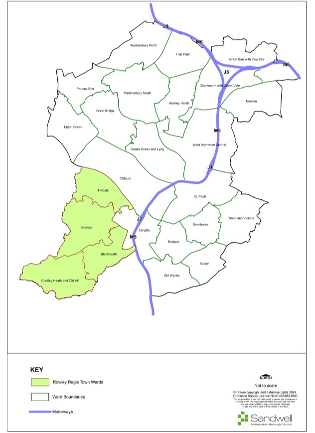 Rowley Regis Town Wards: Tividale, Rowley, Blackheath, Cradley Heath and Old Hill