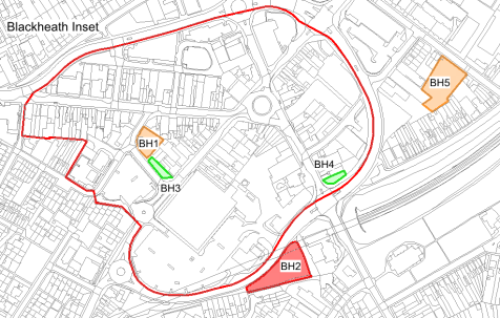 Blackheath Town centre map, showing town centre boundary.